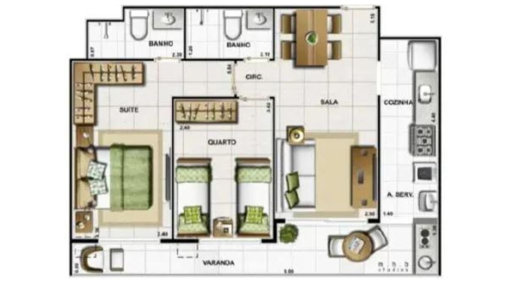 Apartamento Para Venda na Freguesia 2 Quartos 1 Suite Alto Padrão Com Moveis Planejados